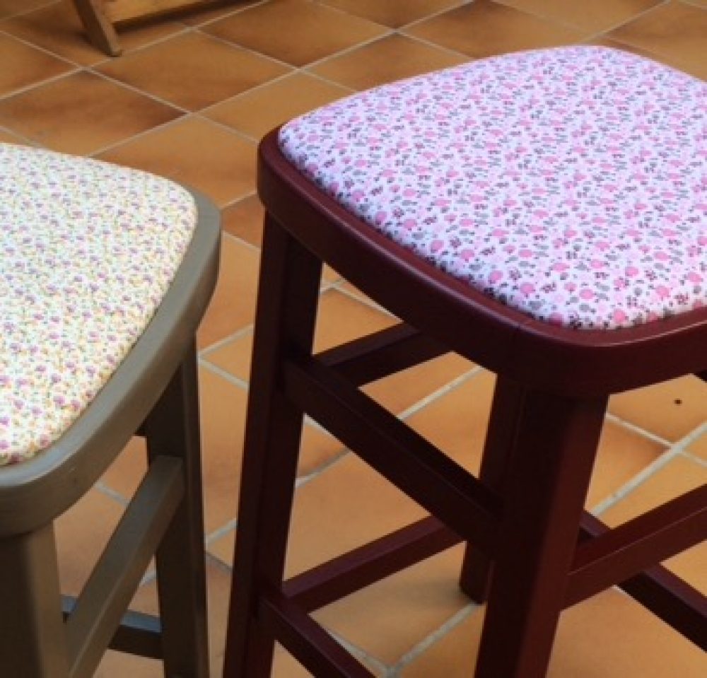 Relooking tabourets d'appoint