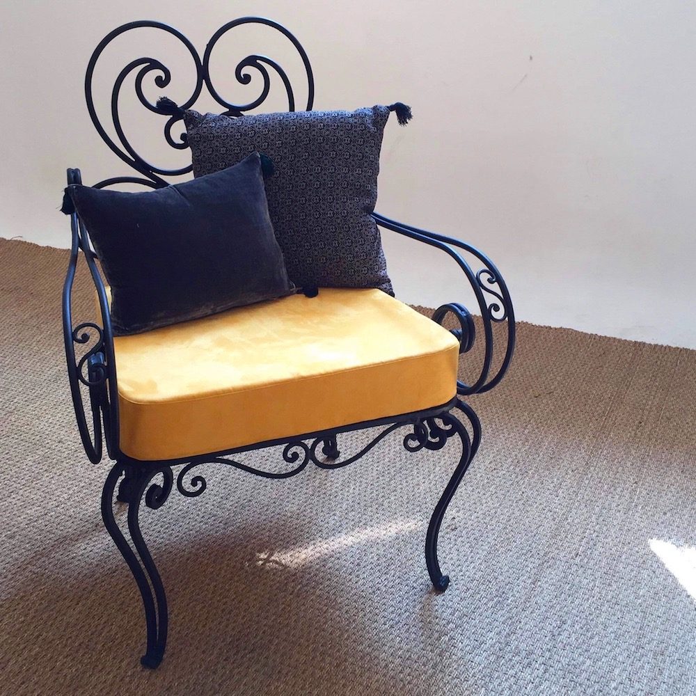 Fauteuils en fer forgé
